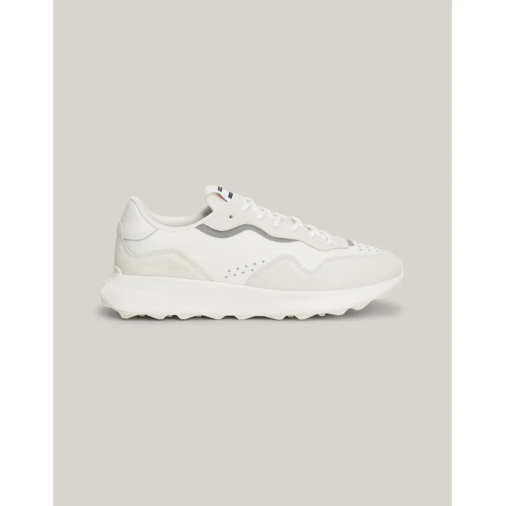 Trainers*Tommy Jeans Mix Runner Low Top Sneakers in White