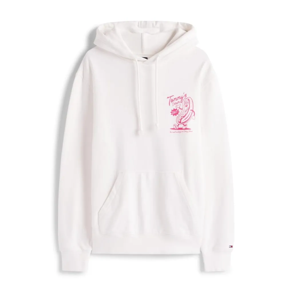 Hoodies*Tommy Jeans Novelty Hoodie in White