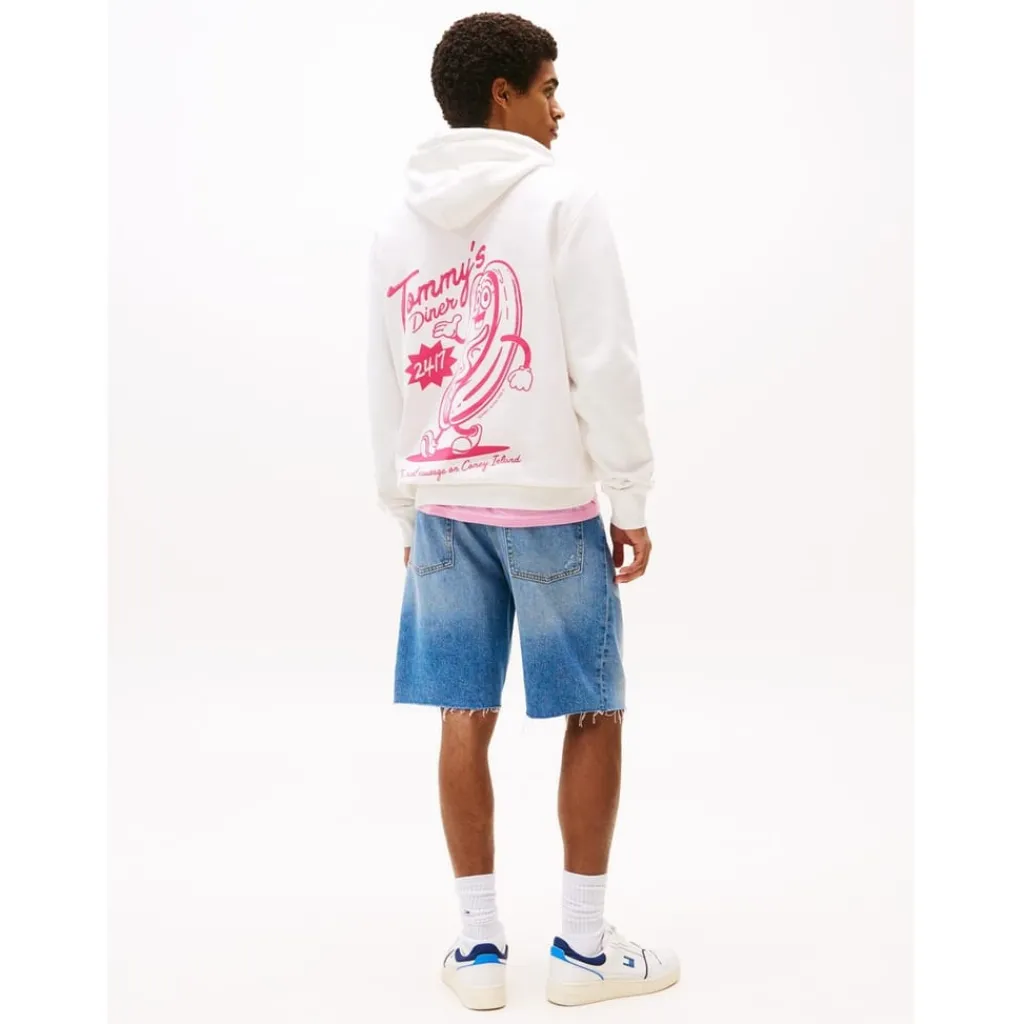 Hoodies*Tommy Jeans Novelty Hoodie in White