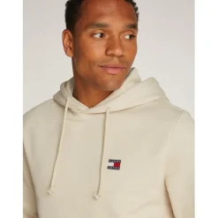 Hoodies*Tommy Jeans Reg Badge Hoodie Ext in Beige