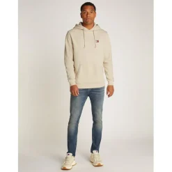 Hoodies*Tommy Jeans Reg Badge Hoodie Ext in Beige