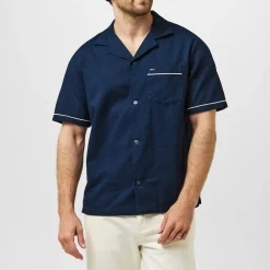 Shirts*Tommy Jeans Regular Fit Camp Collar Short Sleeve Shirt in Blue