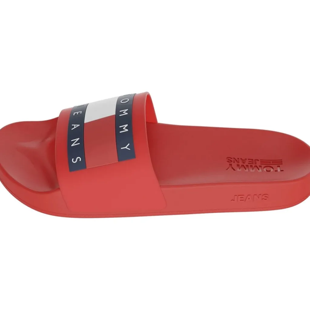 Beach Shoes*Tommy Jeans Sliders in Red