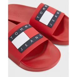 Beach Shoes*Tommy Jeans Sliders in Red