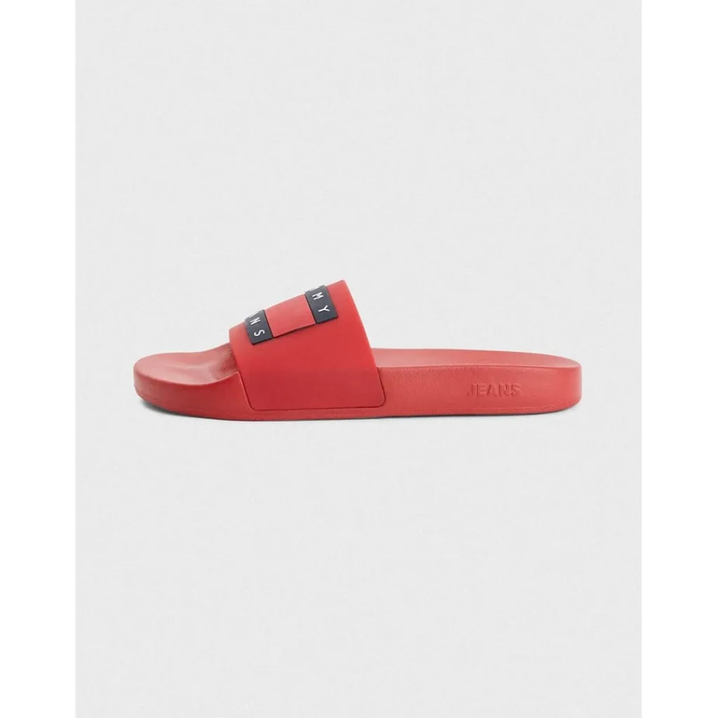 Beach Shoes*Tommy Jeans Sliders in Red