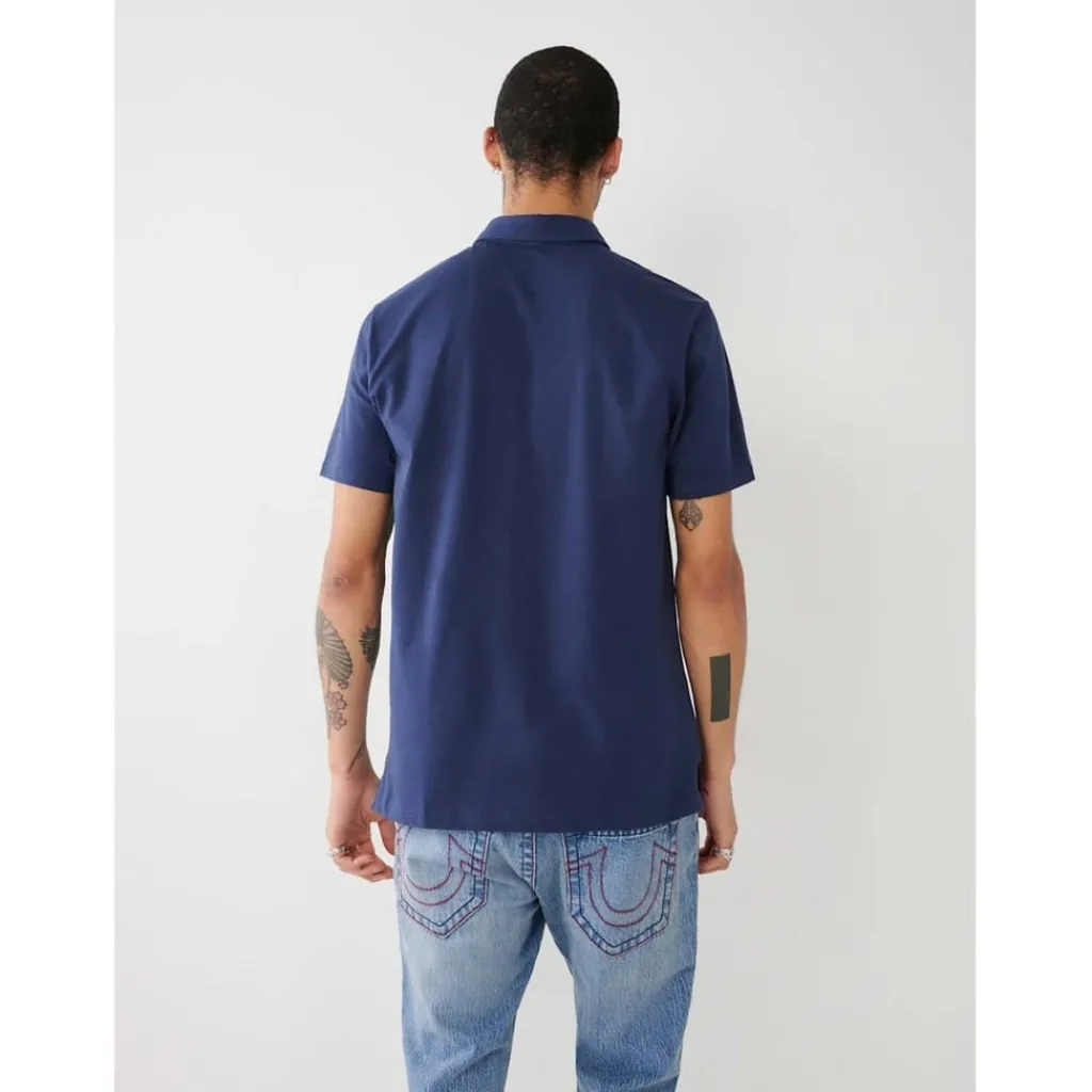 Polo Shirts*True Religion Core Regular Fit Polo Shirt in Blue