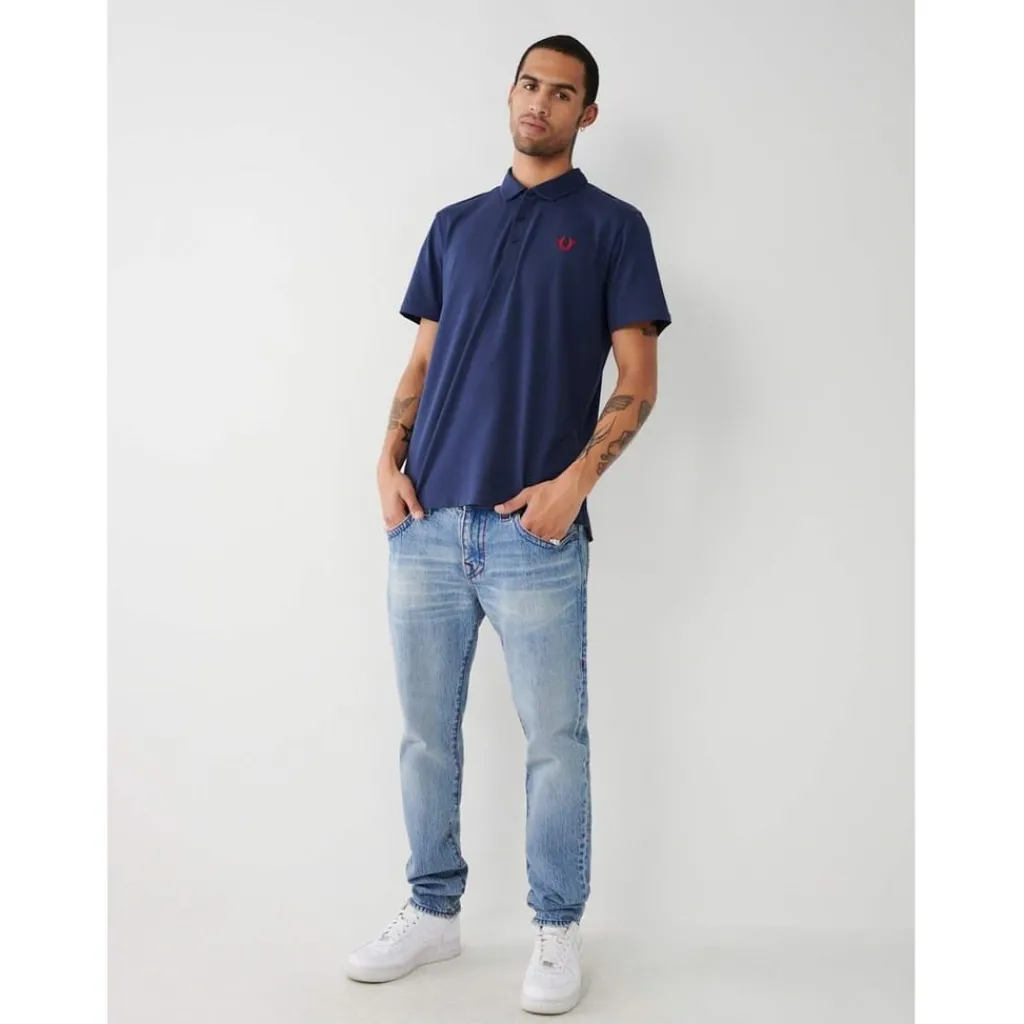 Polo Shirts*True Religion Core Regular Fit Polo Shirt in Blue