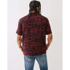 Shirts*True Religion Regular Fit Short Sleeve Shirt in Black