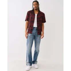 Shirts*True Religion Regular Fit Short Sleeve Shirt in Black