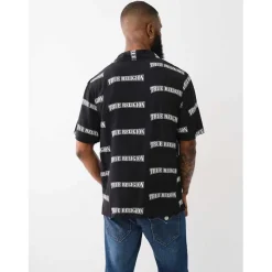 Shirts*True Religion Regular Fit Lettering Casual Shirt in Black