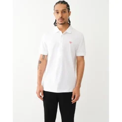 Polo Shirts*True Religion Relaxed Buddha Print Shirt in White