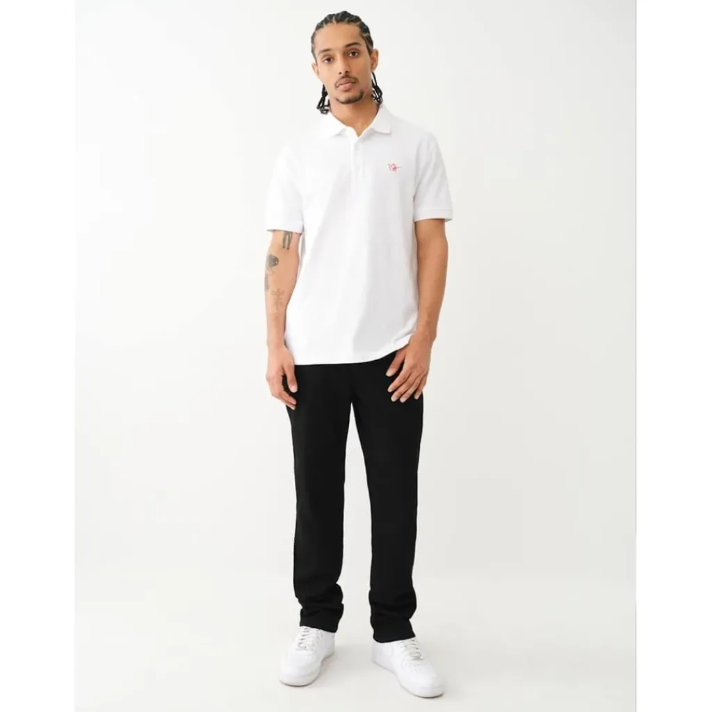 Polo Shirts*True Religion Relaxed Buddha Print Shirt in White