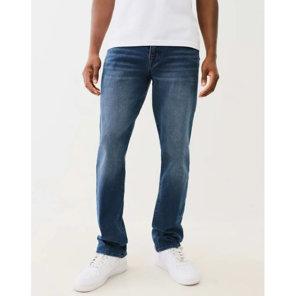 Jeans*True Religion Ricky Five Pocket Straight Jeans in Blue