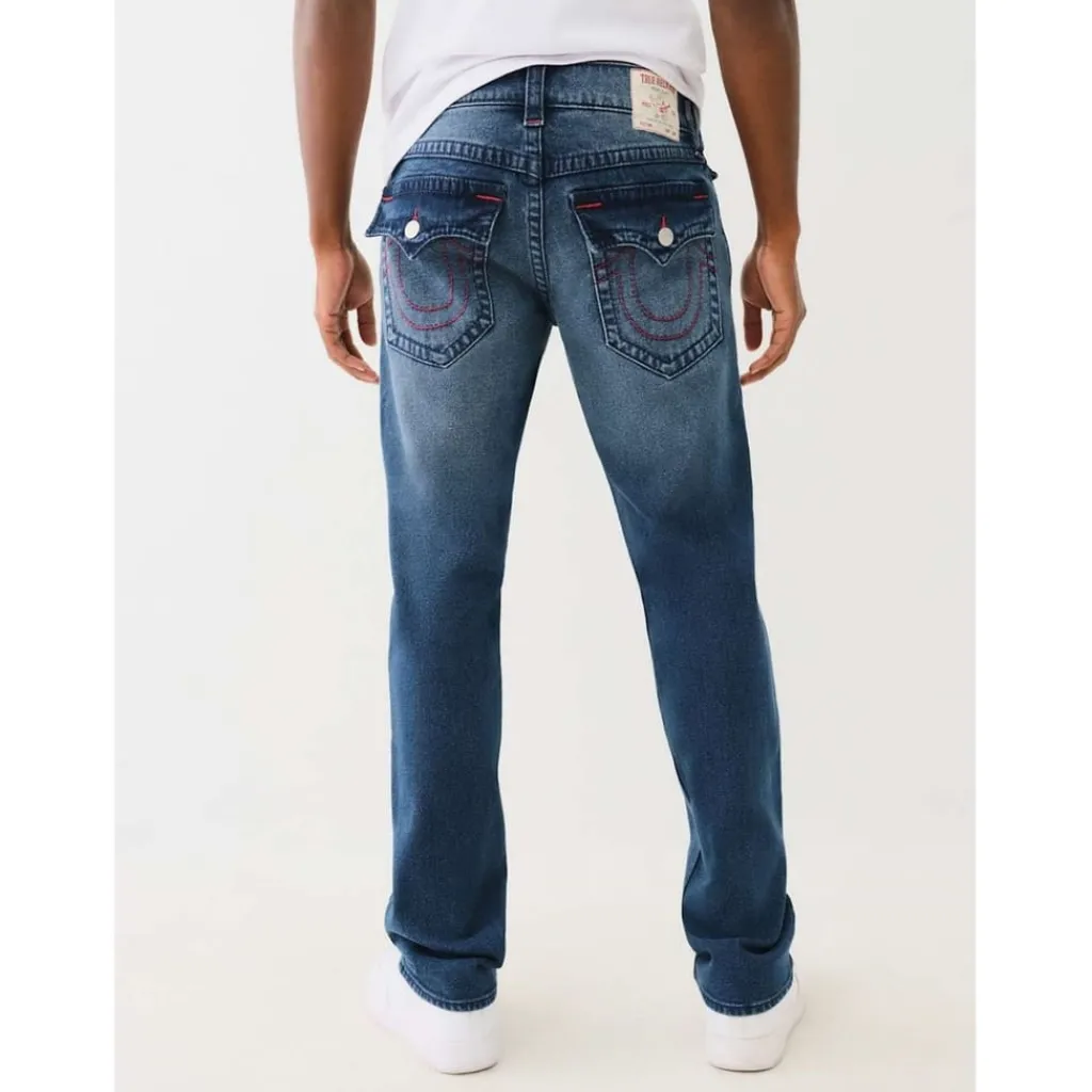 Jeans*True Religion Ricky Five Pocket Straight Jeans in Blue