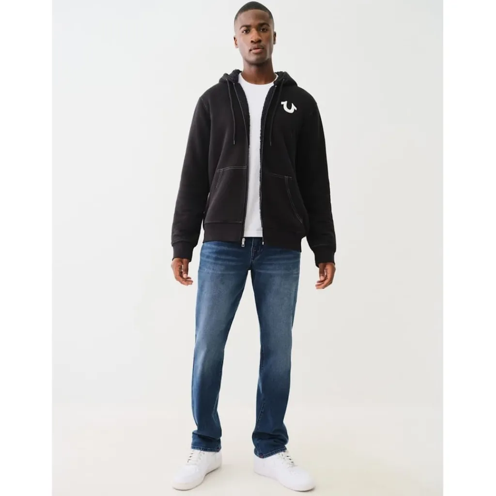 Jeans*True Religion Ricky Five Pocket Straight Jeans in Blue