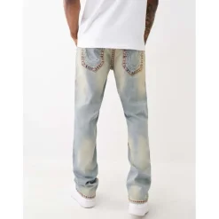 Jeans*True Religion Ricky Five Pocket Straight Jeans in Blue