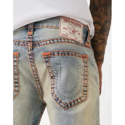 Jeans*True Religion Ricky Five Pocket Straight Jeans in Blue