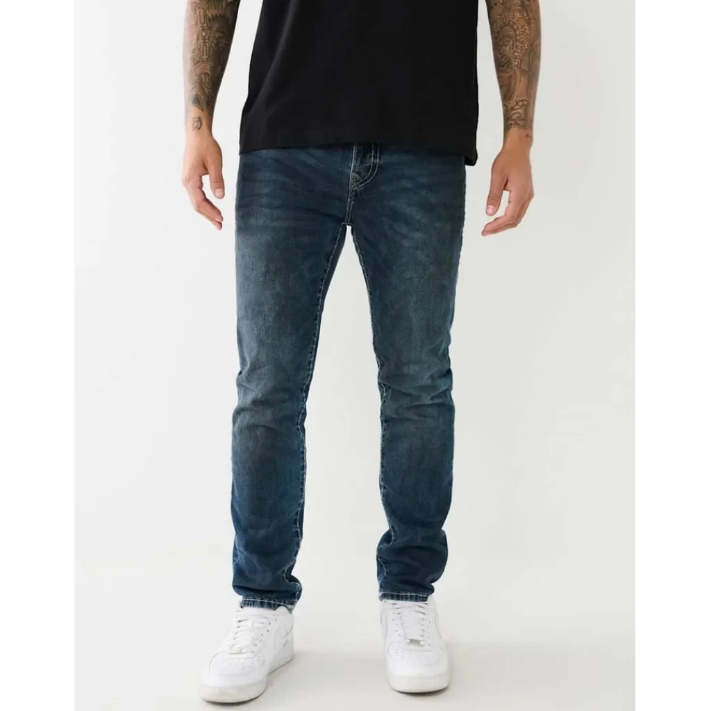 Jeans*True Religion Rocco Five Pocket Skinny Jeans in Blue
