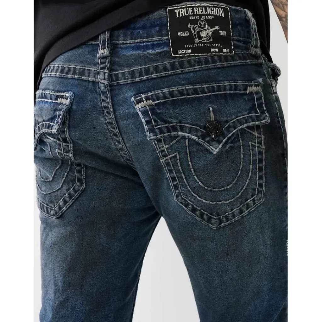 Jeans*True Religion Rocco Five Pocket Skinny Jeans in Blue
