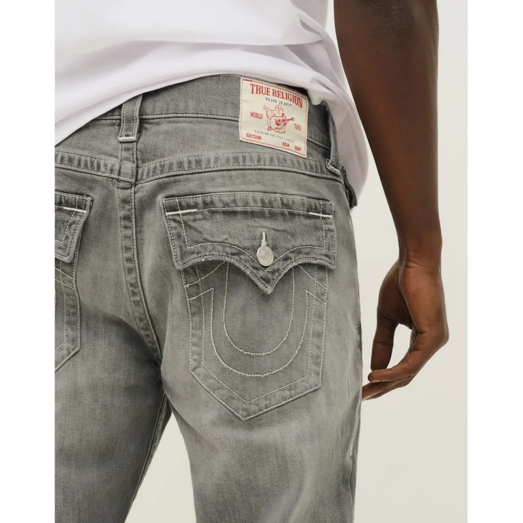 Jeans*True Religion Single Needle Straight Jean in Grey