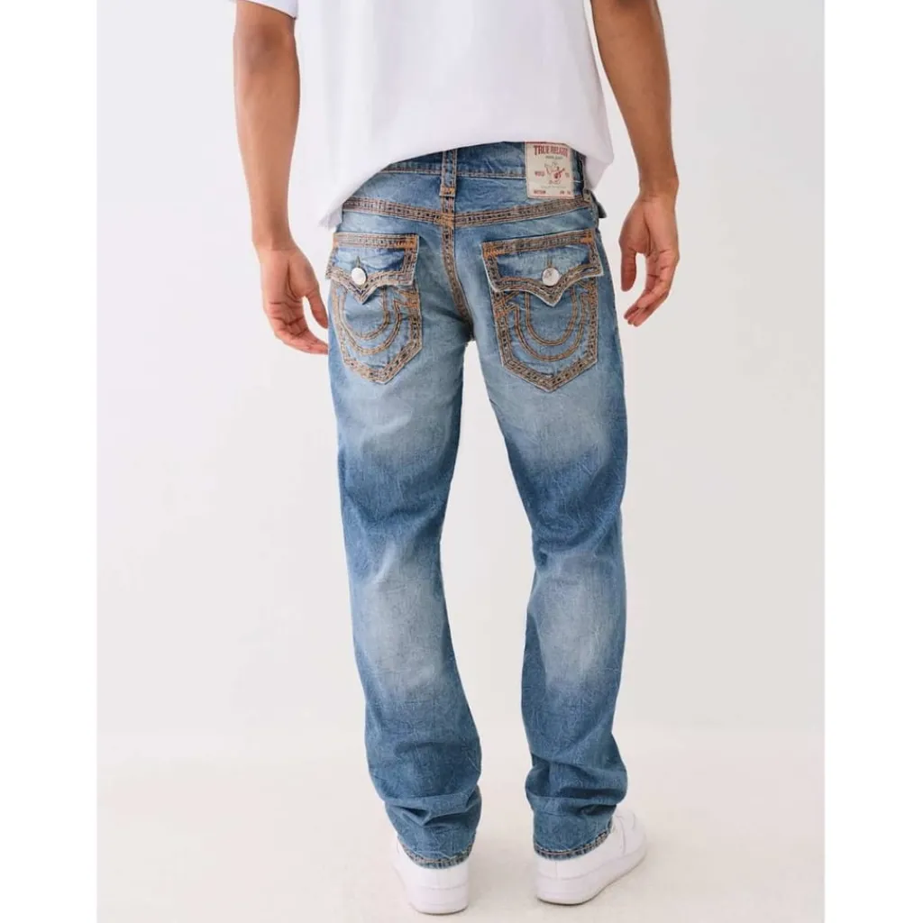 Jeans*True Religion Super Q Straight Leg Jeans in Blue