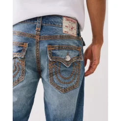 Jeans*True Religion Super Q Straight Leg Jeans in Blue
