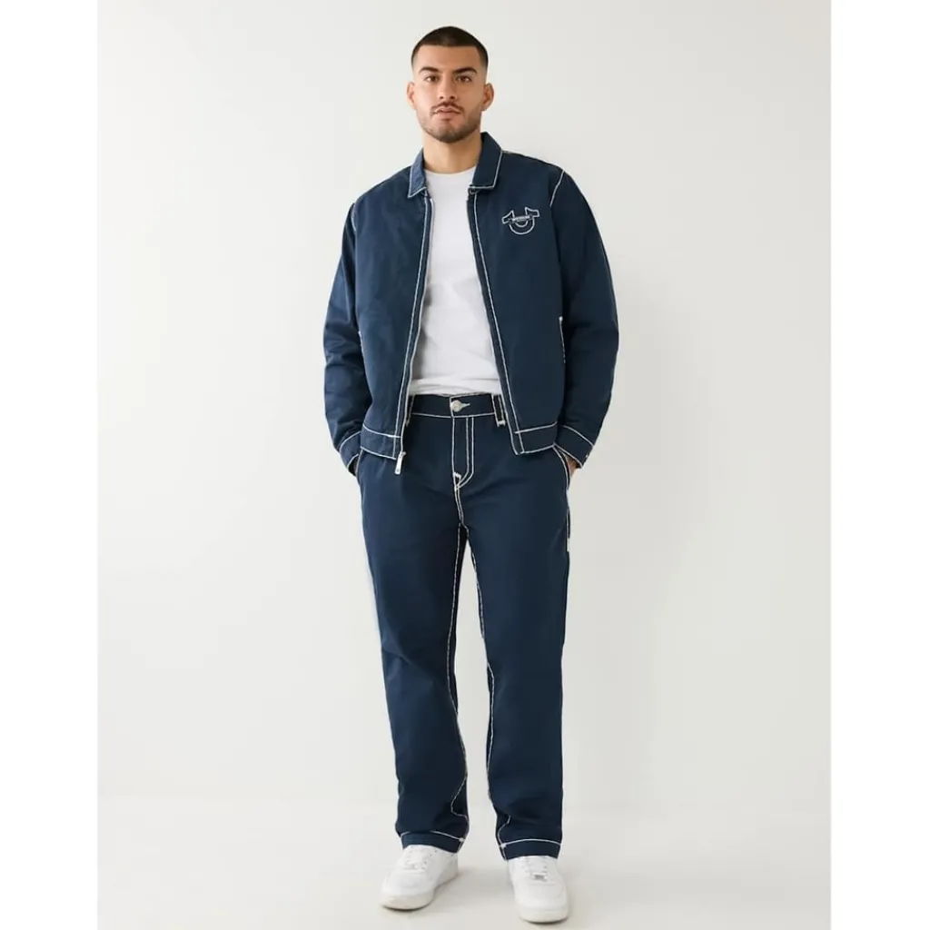 Jeans*True Religion Wide Leg Relaxed Fit Jeans in Blue