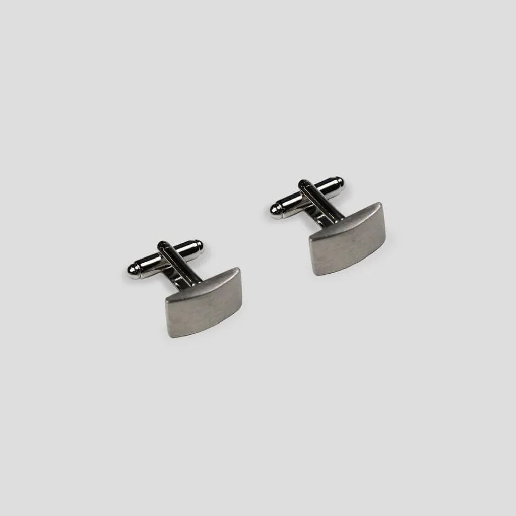 Assorted*Twisted Tailor Rectangle Cufflink in Silver