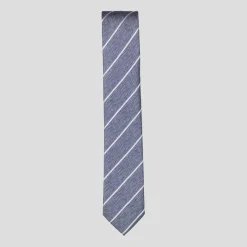 Assorted*Twisted Tailor Silver Floral Tie in Blue