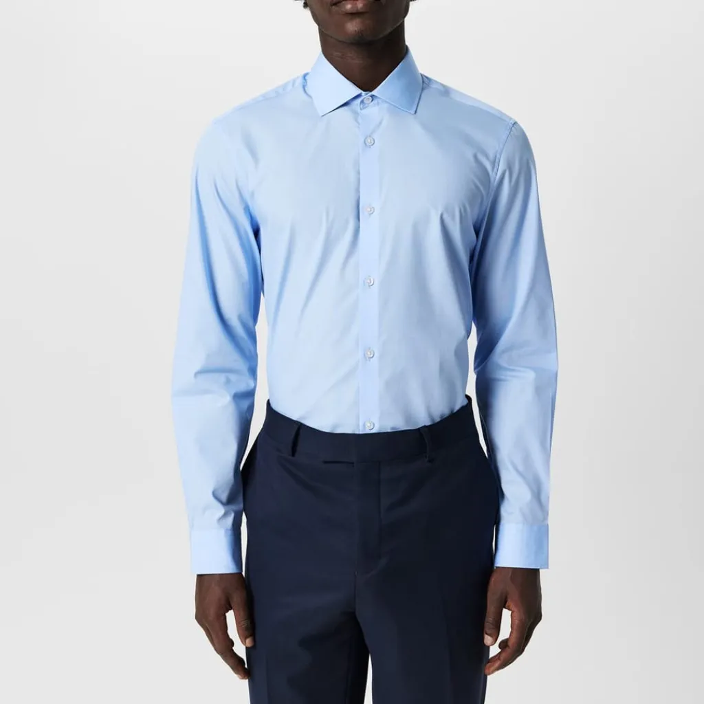 Shirts*Twisted Tailor Slim Shirt in Blue