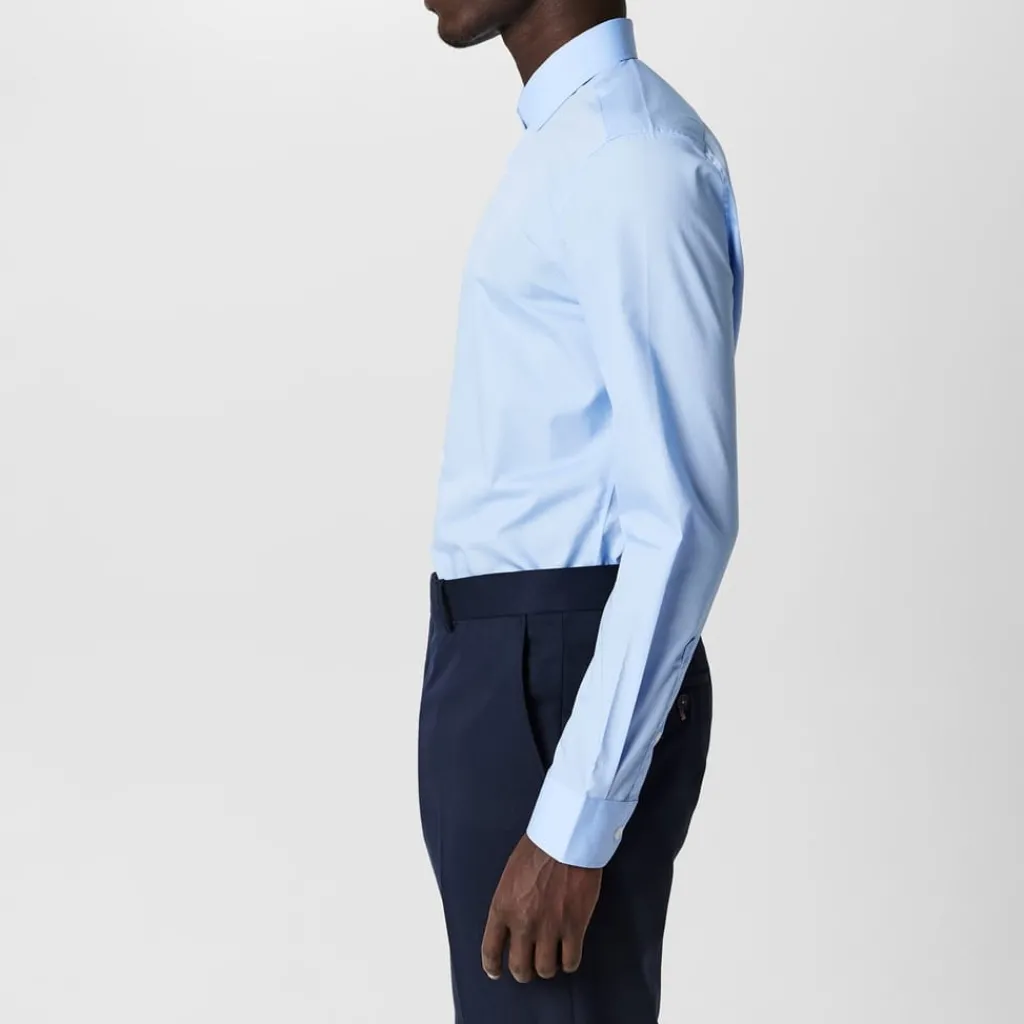 Shirts*Twisted Tailor Slim Shirt in Blue
