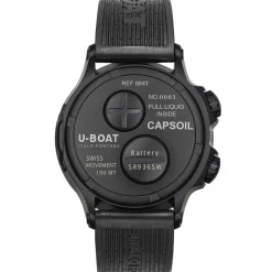 Jewellery-Watches*U-Boat U Boat Capsoil Doppiotempo 45 Dlc White in Black
