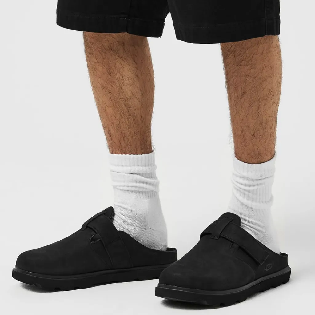 Beach Shoes*Ugg Solano Round Toe Mules in Black