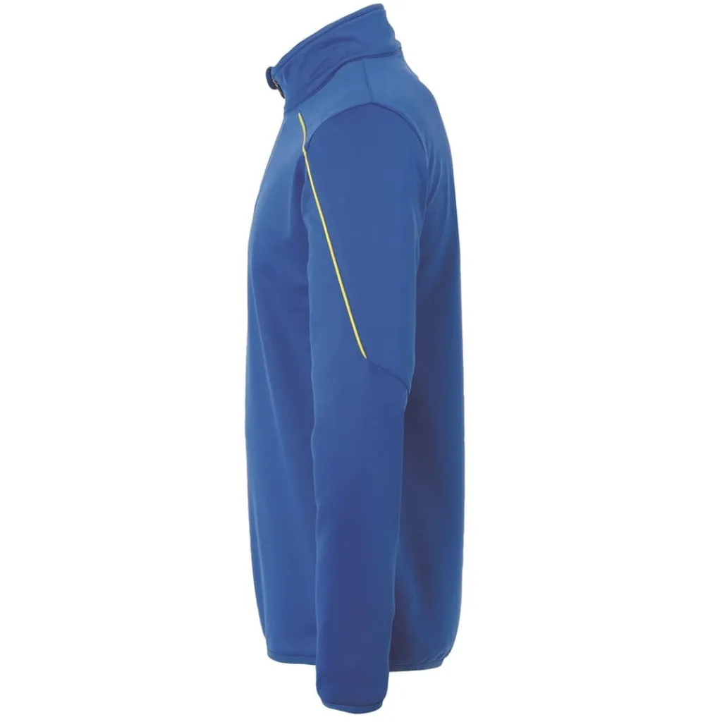 Fitness And Gymwear*Uhlsport Zip Neck Regular Fit Sweatshirt in Blue