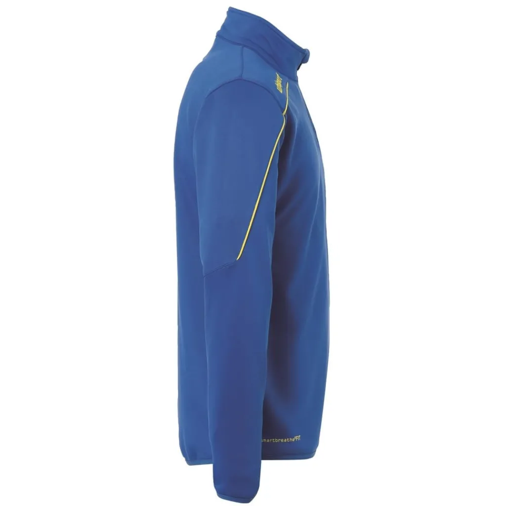 Fitness And Gymwear*Uhlsport Zip Neck Regular Fit Sweatshirt in Blue