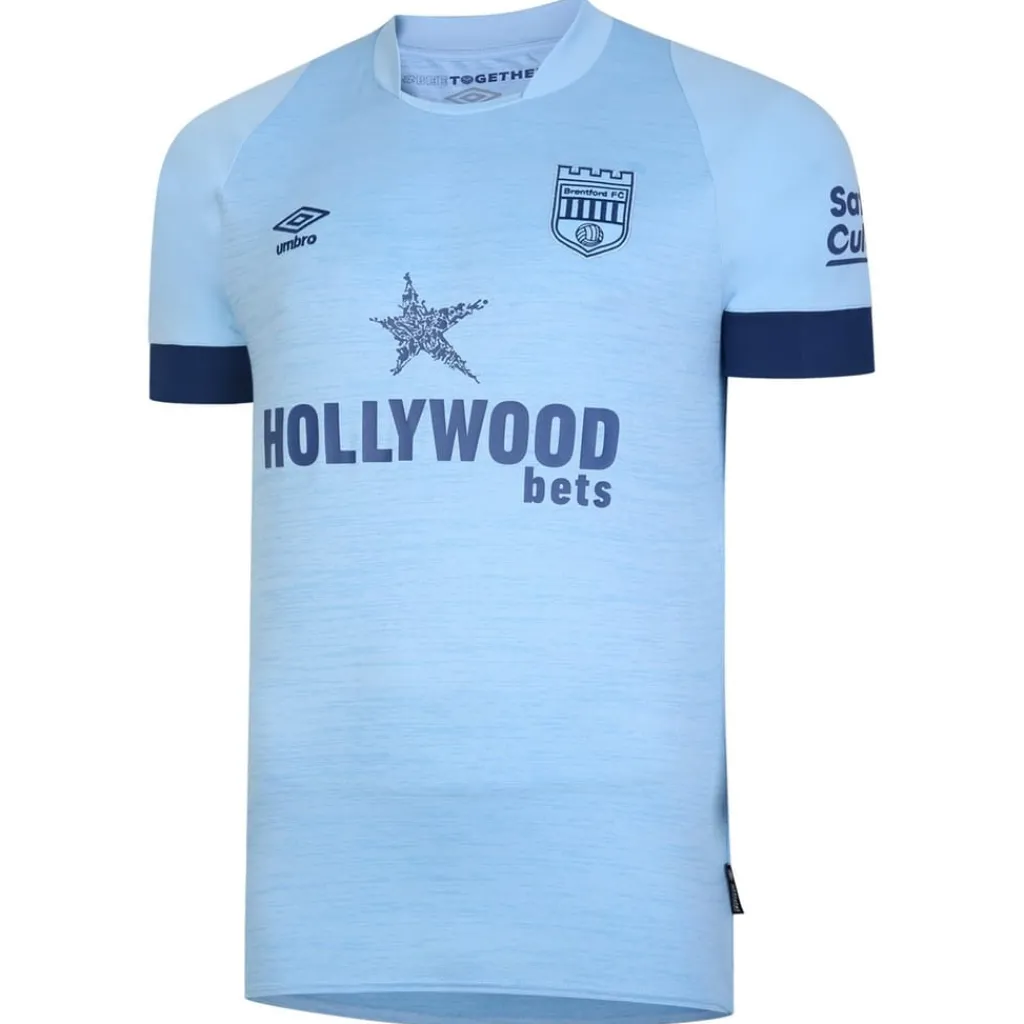 Football And Rugby Clothing*Umbro Brentford Away Shirt 2023 2024 Adults in Blue