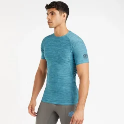 Fitness And Gymwear|Fitness And Gym Tops*Umbro Crew Neck Slim Fit Short Sleeve T-Shirt in Blue