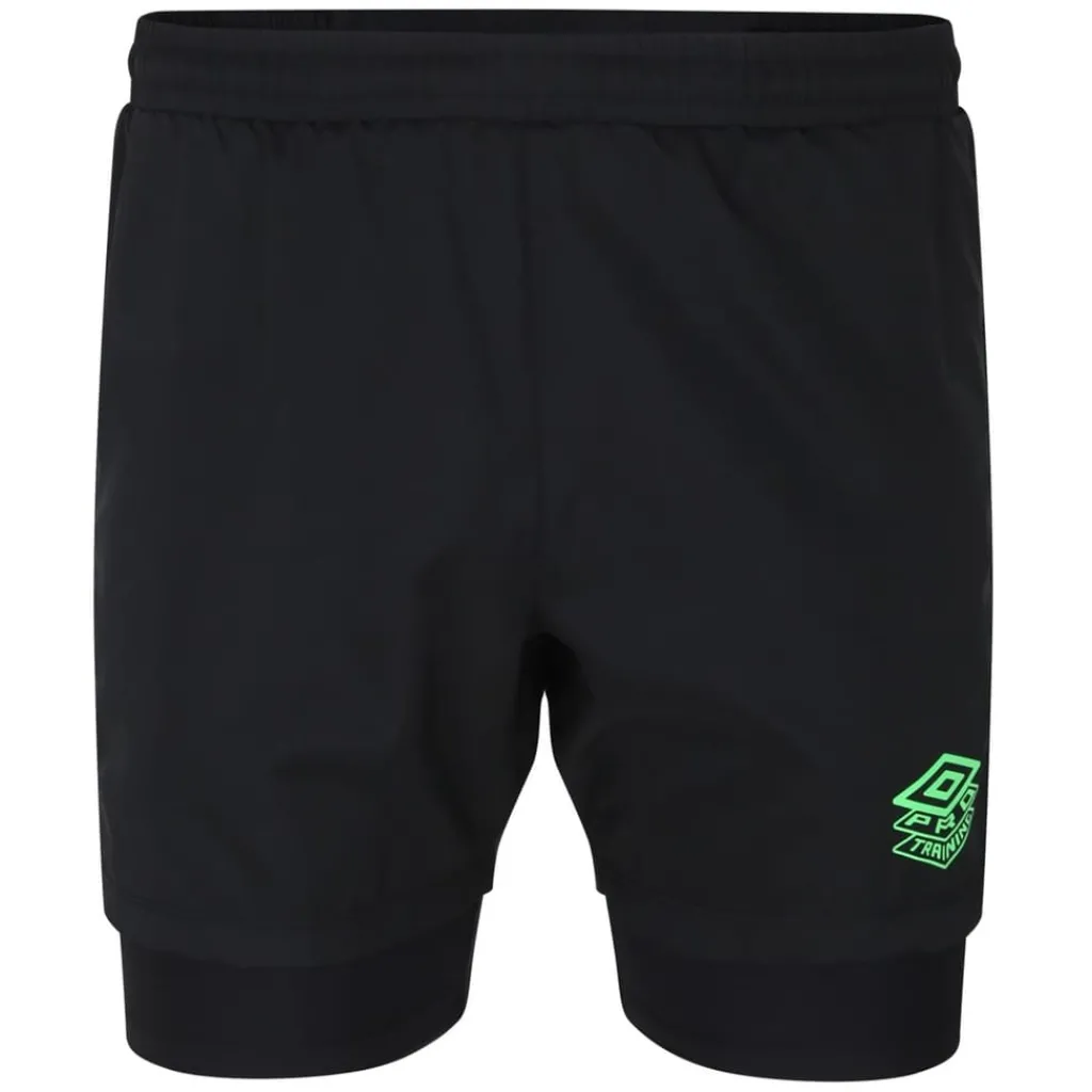 Fitness And Gym Shorts*Umbro Elite Running Shorts with Elasticated Waistband in Black