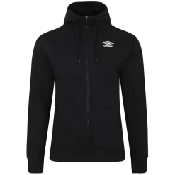 Hoodies*Umbro Mens Fleece Full Zip Hoodie in Black