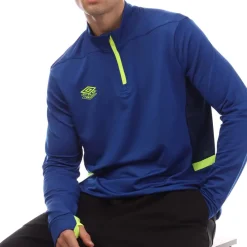 Fitness And Gym Tops|Fitness And Gymwear*Umbro Premier Mid Layer Training Top in Blue yellow