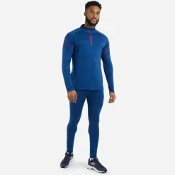 Fitness And Gym Pants*Umbro Pro Athletic Running Leggings in Blue