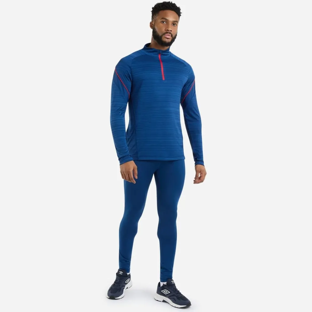 Fitness And Gym Pants*Umbro Pro Athletic Running Leggings in Blue