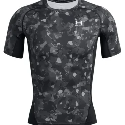 Fitness And Gym Tops*Under Armour Hg Armour Prtd in Black