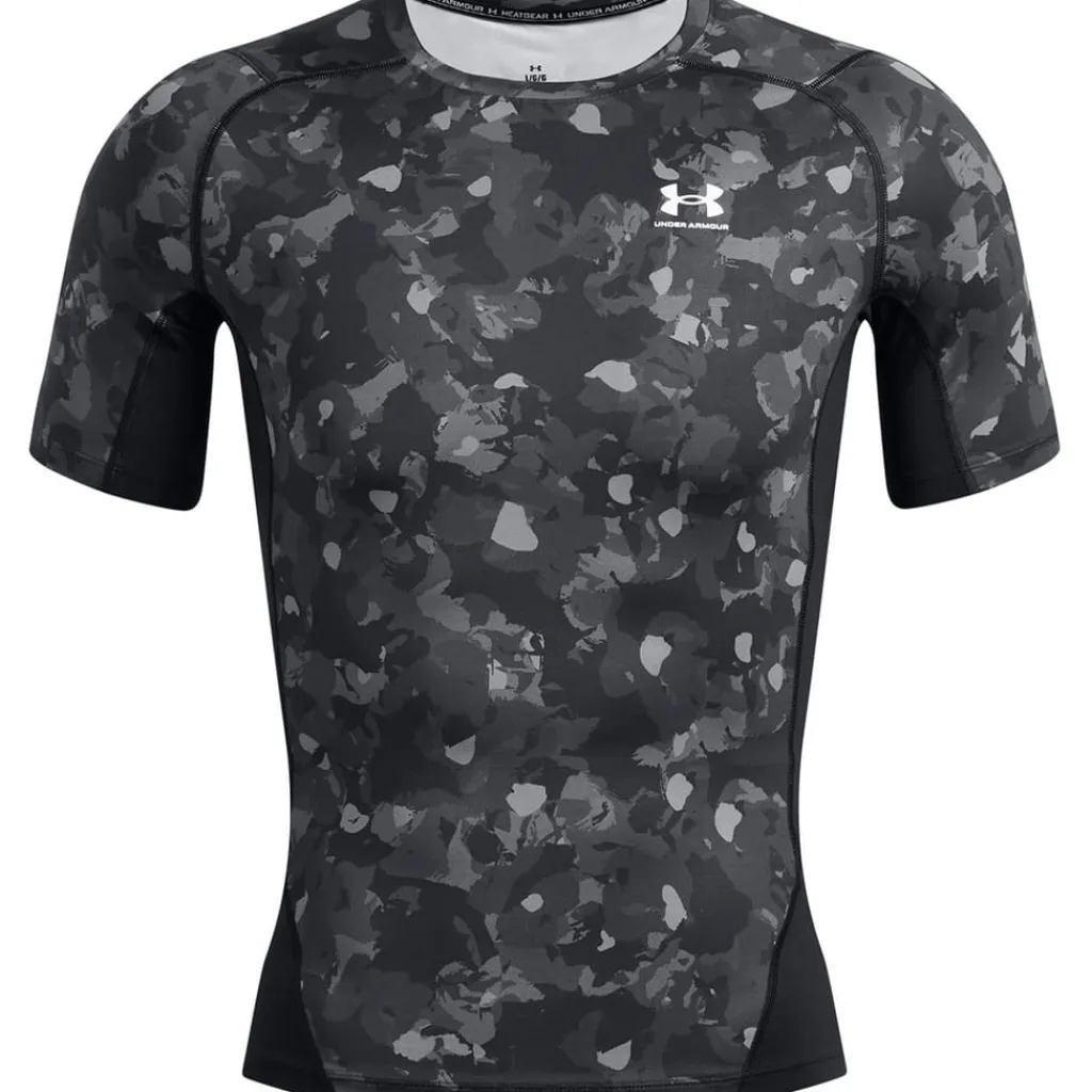 Fitness And Gym Tops*Under Armour Hg Armour Prtd in Black