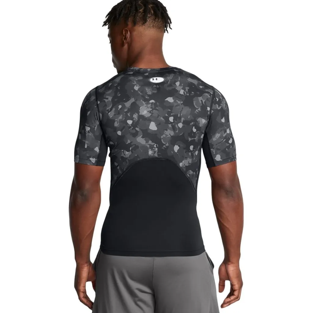 Fitness And Gym Tops*Under Armour Hg Armour Prtd in Black