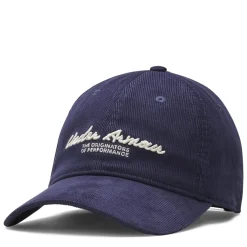 Caps-Hats*Under Armour Armour Sportstyle Corduroy Adj Baseball Cap Unisex Adults in Blue