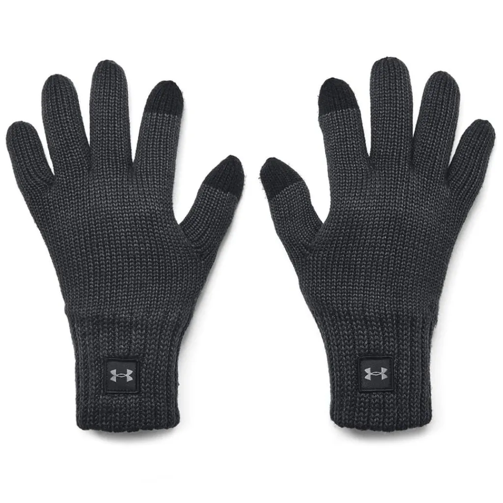 Gloves-Scarves-Umbrellas*Under Armour Armour Ua Halftime Wool Glove Knitted Mens in Black