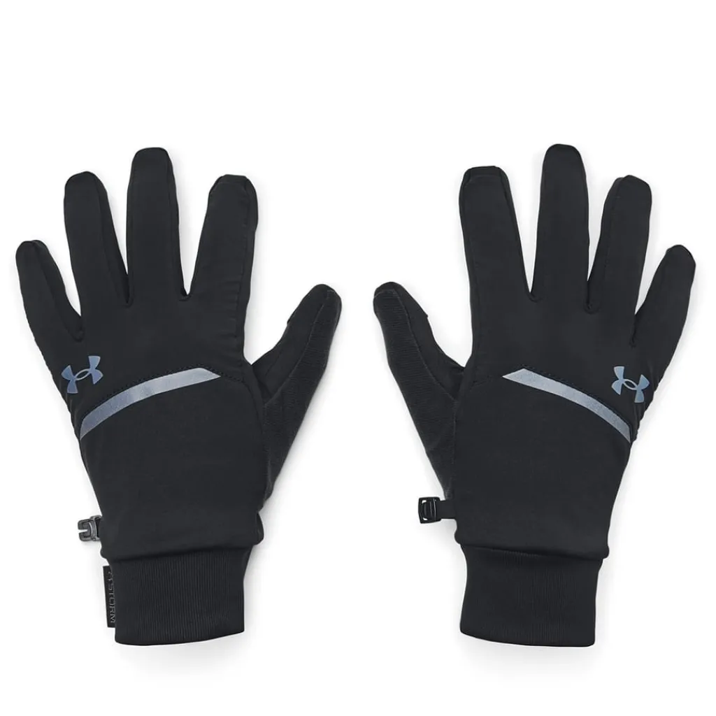 Gloves-Scarves-Umbrellas*Under Armour Armour Ua Storm Fleece Run Gloves Running Glove Mens in Black