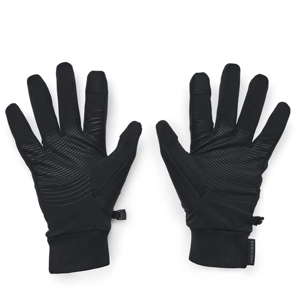 Gloves-Scarves-Umbrellas*Under Armour Armour Ua Storm Fleece Run Gloves Running Glove Mens in Black