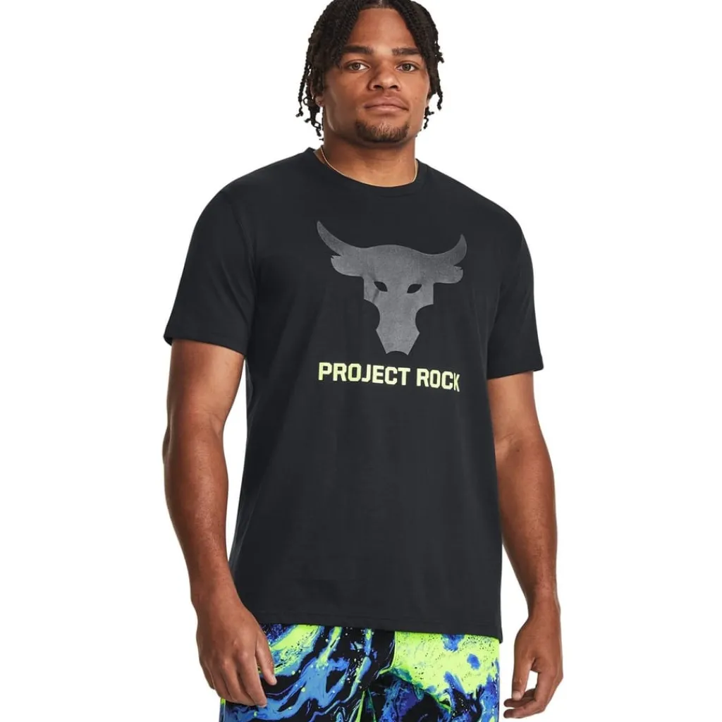Fitness And Gym Tops*Under Armour Crew Neck Relaxed Fit Bull T-Shirt in Black